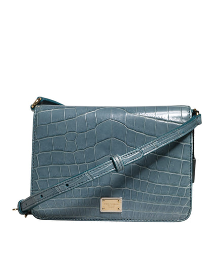 Dolce & Gabbana Exotic Leather Mini Crossbody Handbag - Black Gold Green