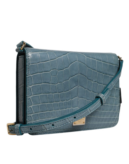 Dolce & Gabbana Exotic Leather Mini Crossbody Handbag - Black Gold Green