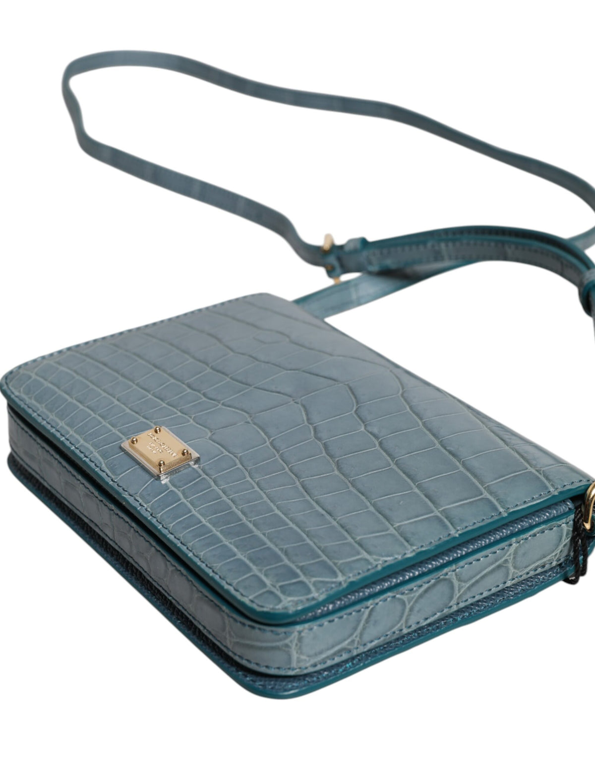 Dolce & Gabbana Exotic Leather Mini Crossbody Handbag - Black Gold Green