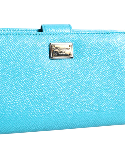 Dolce & Gabbana Patent Leather Cardholder Wallet - Light Blue