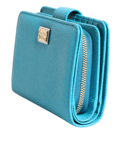 Dolce & Gabbana Patent Leather Cardholder Wallet - Light Blue