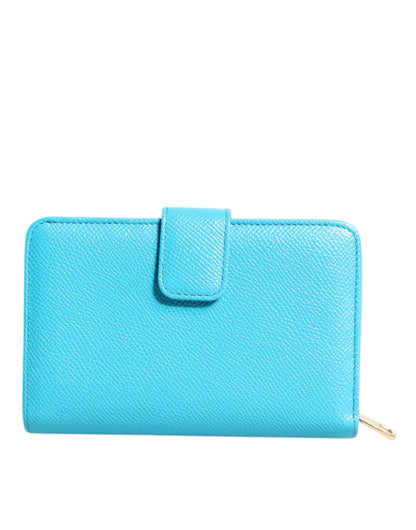 Dolce & Gabbana Patent Leather Cardholder Wallet - Light Blue