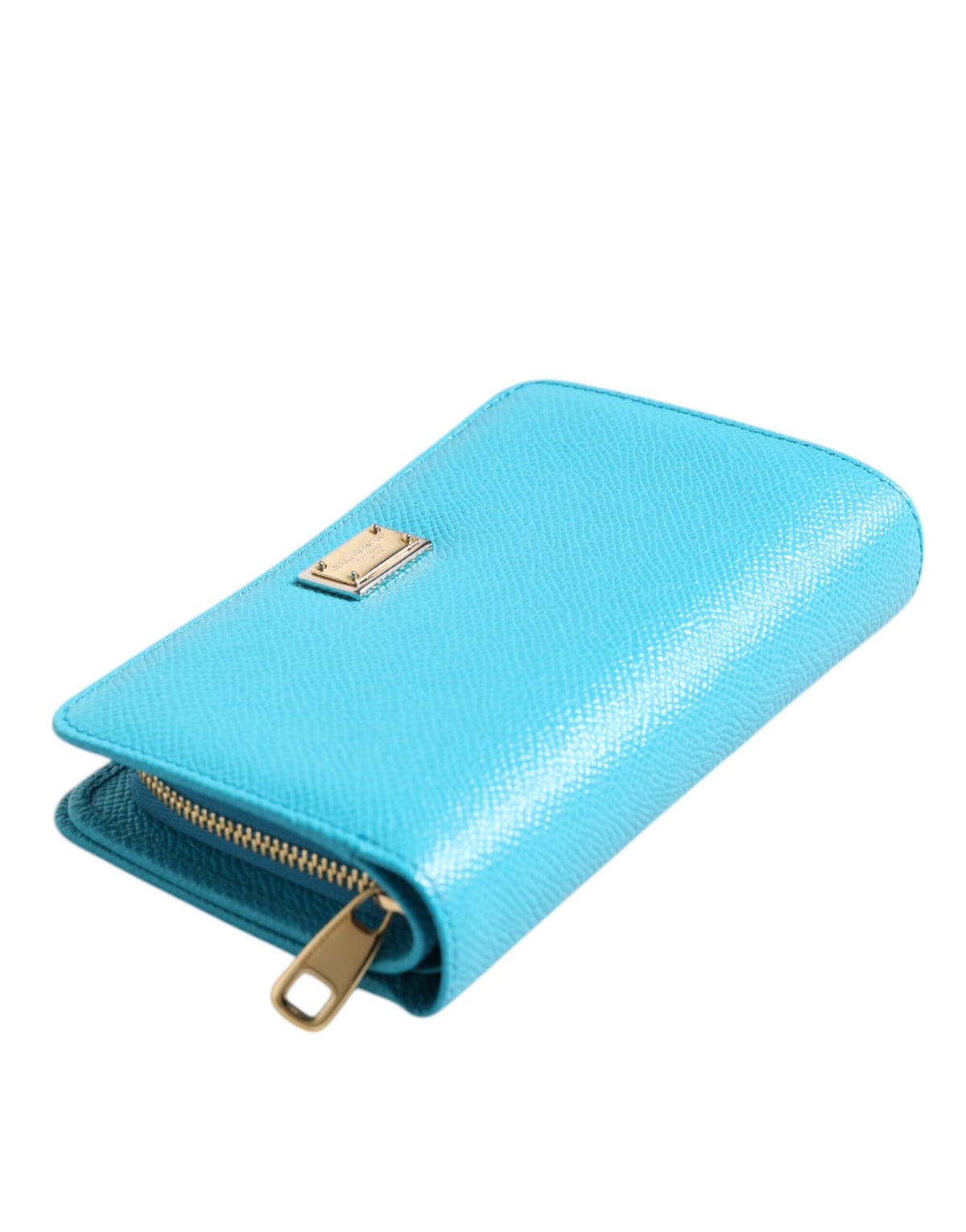 Dolce & Gabbana Patent Leather Cardholder Wallet - Light Blue