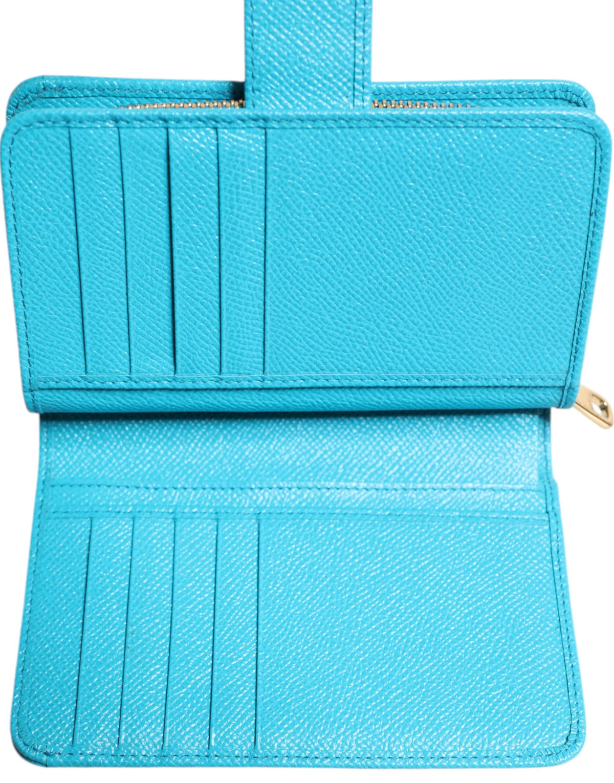 Dolce & Gabbana Patent Leather Cardholder Wallet - Light Blue