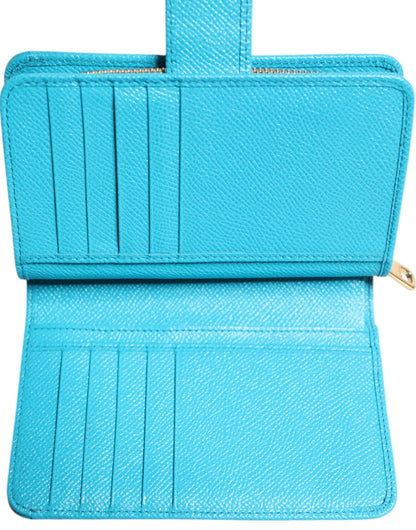 Dolce & Gabbana Patent Leather Cardholder Wallet - Light Blue
