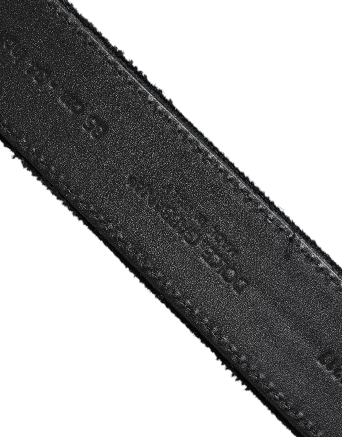 Dolce & Gabbana Leather & Cotton Belt - Black Silver