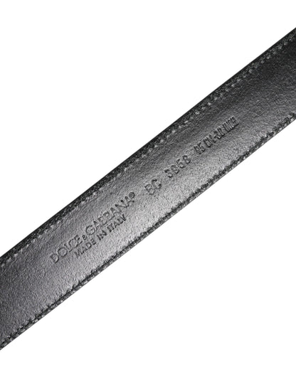 Dolce & Gabbana Calf Leather Belt - Black Brown Silver