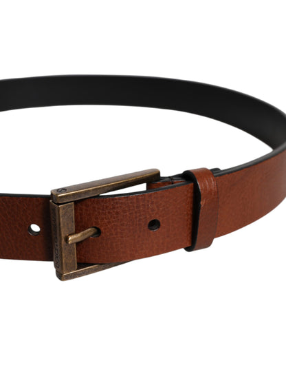 Dolce & Gabbana Calf Leather Belt - Bronze Brown