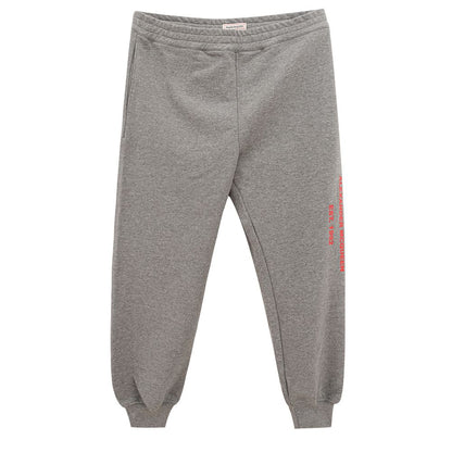 Elegant Gray Cotton Blend Trousers