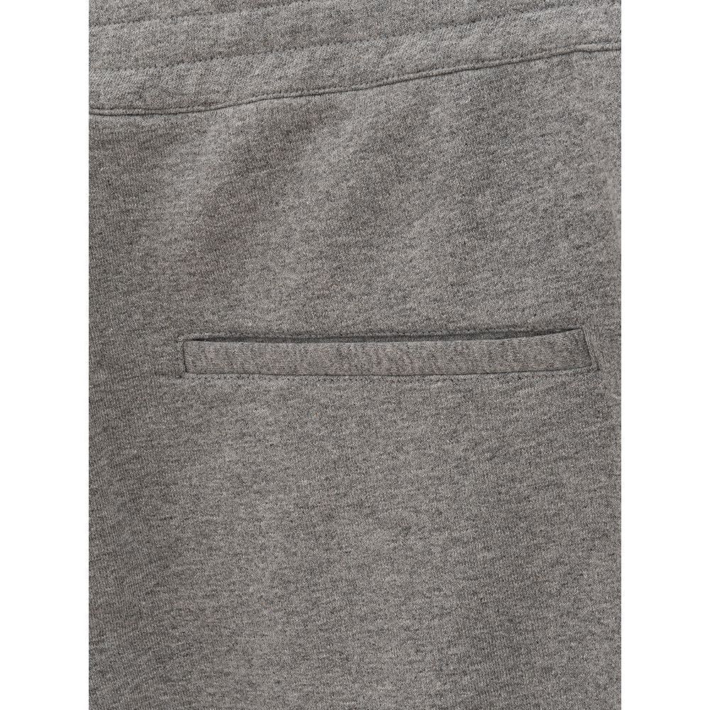 Elegant Gray Cotton Blend Trousers