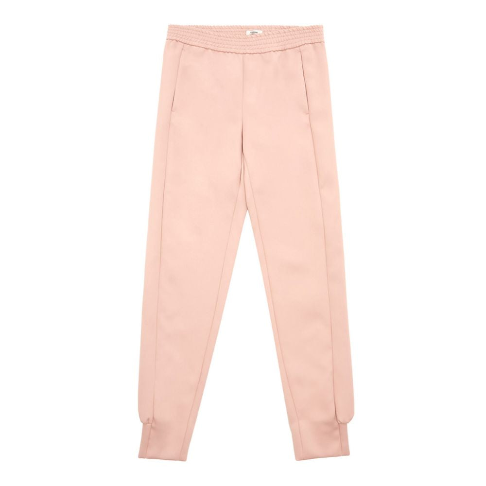 Elegant Pink Polyester Pants for Women