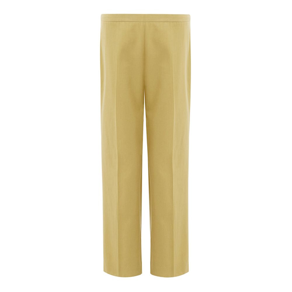 Elegant Golden Cotton Trousers