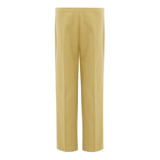 Elegant Golden Cotton Trousers
