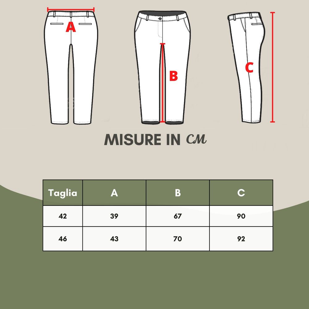 Elegant Golden Cotton Trousers