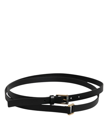 Dolce & Gabbana Calfskin Leather Belt - Black