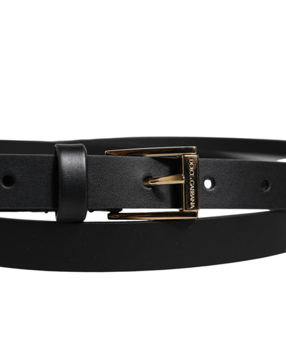 Dolce & Gabbana Calfskin Leather Belt - Black