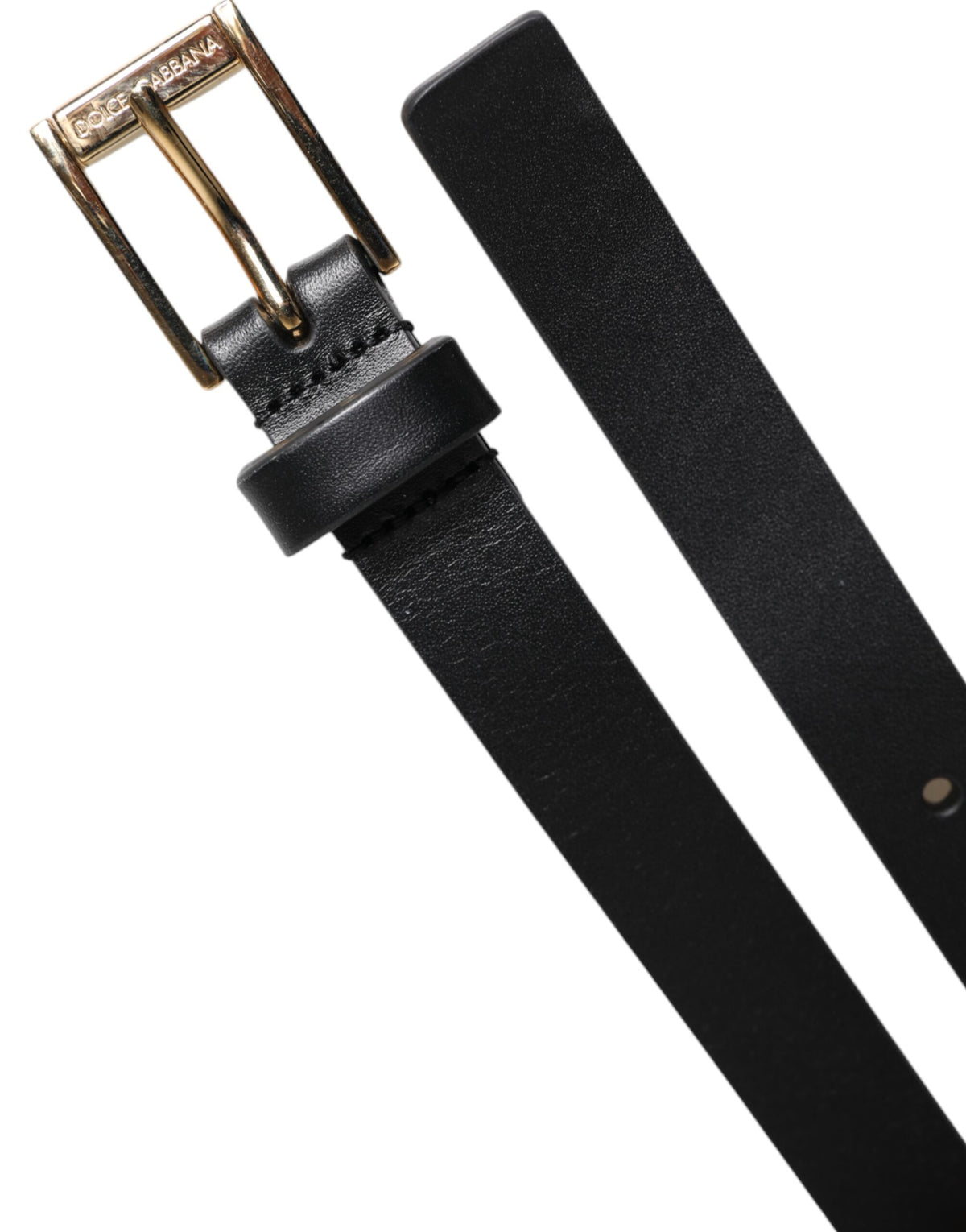 Dolce & Gabbana Calfskin Leather Belt - Black