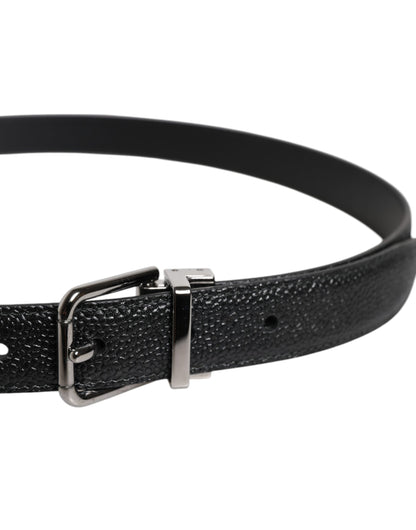 Dolce & Gabbana Calf Leather Belt - Black