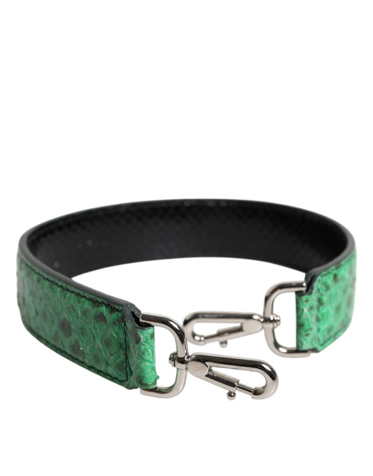 Dolce & Gabbana Python Leather Shoulder Strap - Black Green Silver