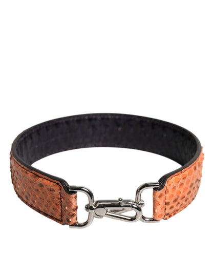 Dolce & Gabbana Python Leather Shoulder Strap - Beige Black Silver