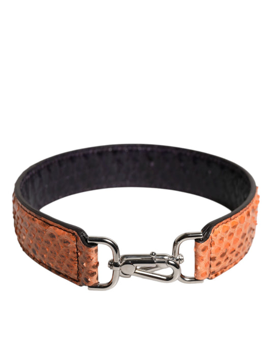 Dolce & Gabbana Python Leather Shoulder Strap - Beige Black Silver