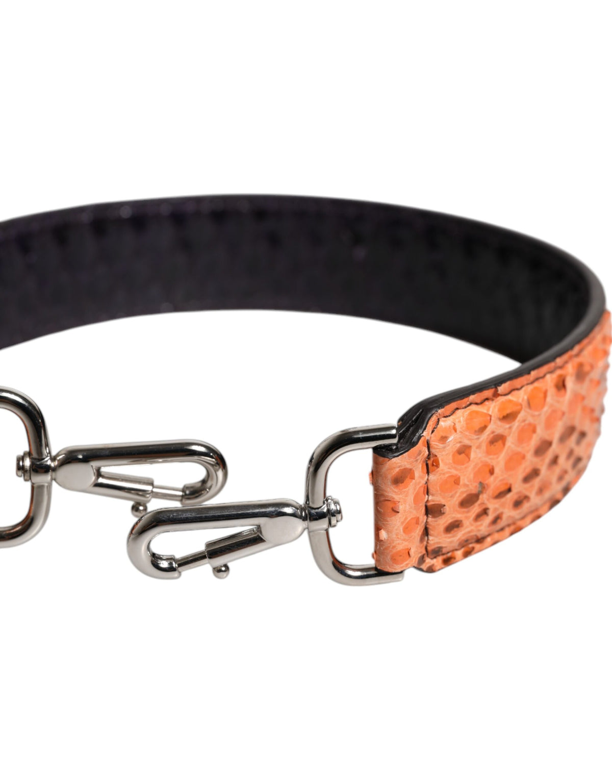 Dolce & Gabbana Python Leather Shoulder Strap - Beige Black Silver
