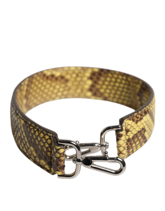 Dolce & Gabbana Python Leather Shoulder Strap - Silver Yellow