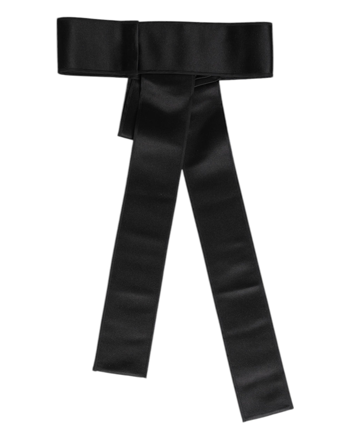 Dolce & Gabbana Silk Satin Belt - Black