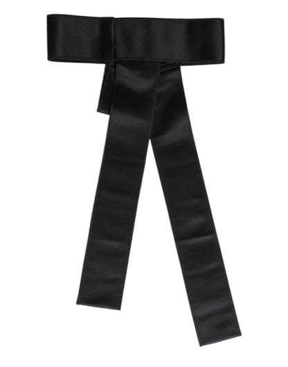 Dolce & Gabbana Silk Satin Belt - Black