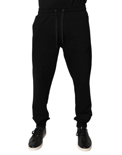 Dolce & Gabbana Men's Mid Rise Cotton Jogger Sweatpants - Black