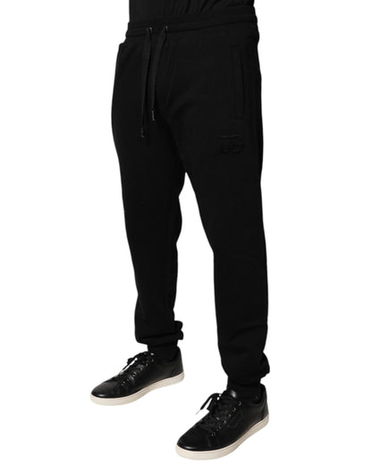 Dolce & Gabbana Men's Mid Rise Cotton Jogger Sweatpants - Black