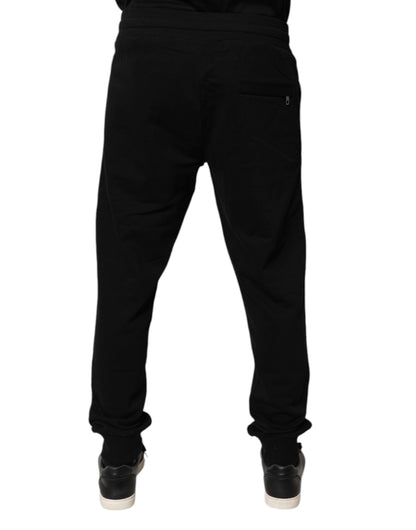 Dolce & Gabbana Men's Mid Rise Cotton Jogger Sweatpants - Black