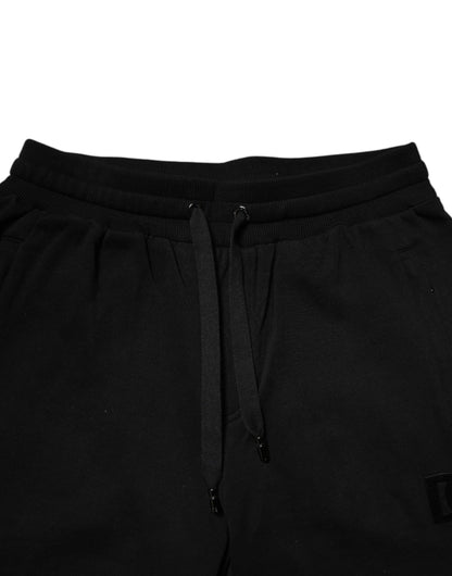 Dolce & Gabbana Men's Mid Rise Cotton Jogger Sweatpants - Black