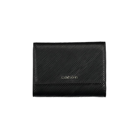 Calvin Klein Black Polyethylene Leather Effect Women Wallet