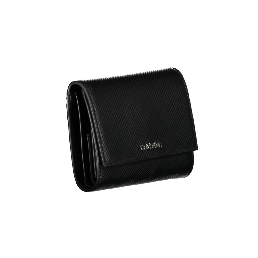 Calvin Klein Black Polyethylene Leather Effect Women Wallet