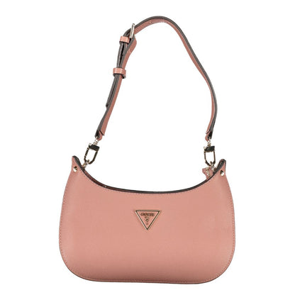 Guess Jeans Meridian Pink Pebbled Faux Leather Mini Handbag
