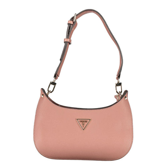 Guess Jeans Meridian Pink Pebbled Faux Leather Mini Handbag