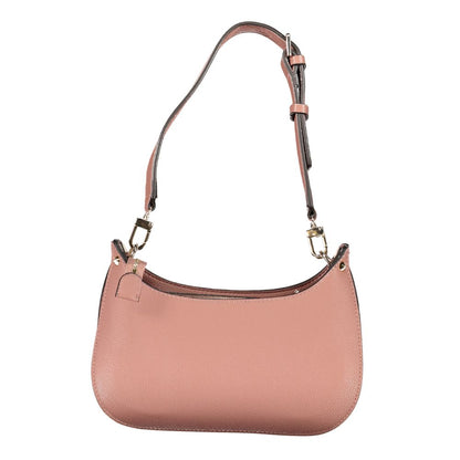 Guess Jeans Meridian Pink Pebbled Faux Leather Mini Handbag