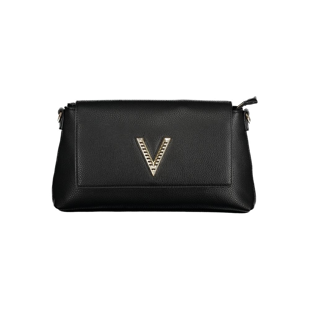Valentino Bags Black Pebbled Faux Leather Shoulder Handbag