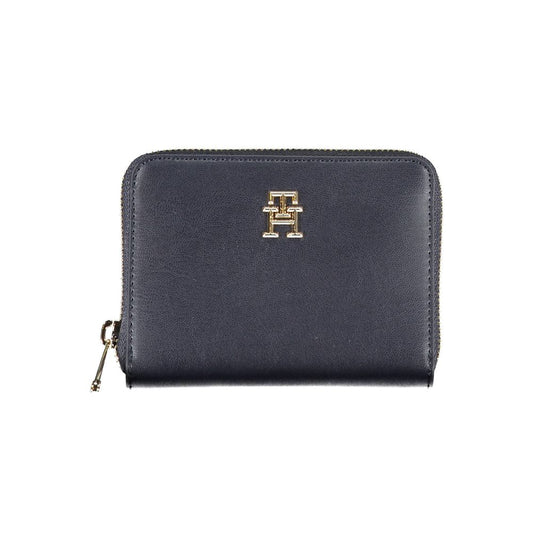 Tommy Hilfiger Blue Polyethylene Leather Effect Women Wallet
