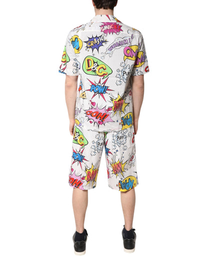 Dolce & Gabbana Men's Cotton Pajamas - White Print