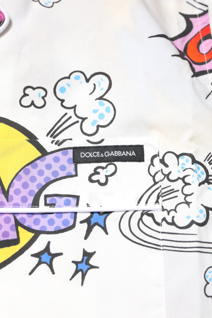 Dolce & Gabbana Men's Cotton Pajamas - White Print