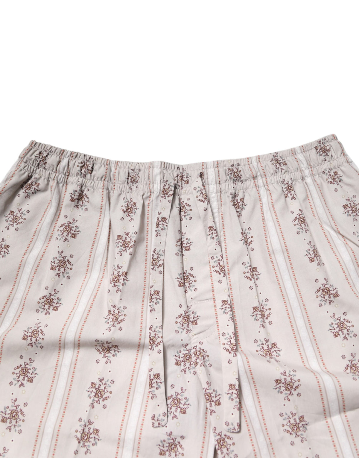 Dolce & Gabbana Men's Cotton Pajamas - Beige Floral Print