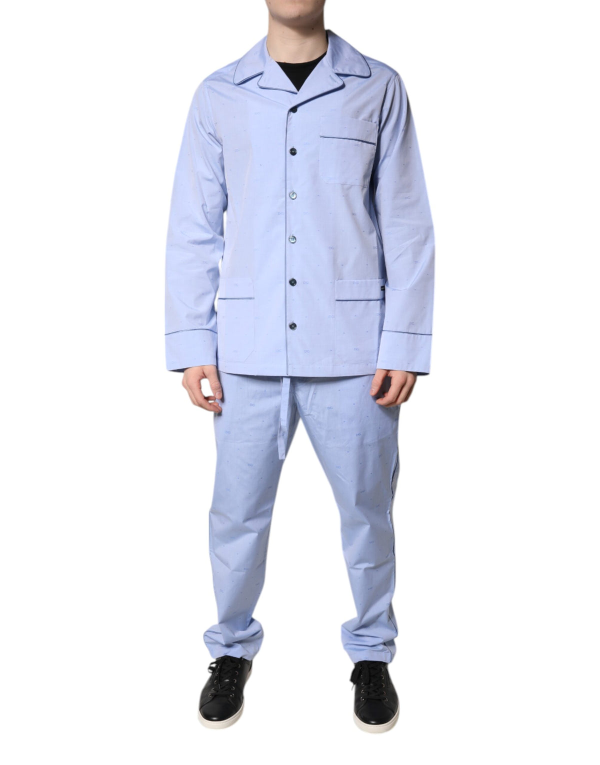 Dolce & Gabbana Men's Cotton Pajamas - Light Blue