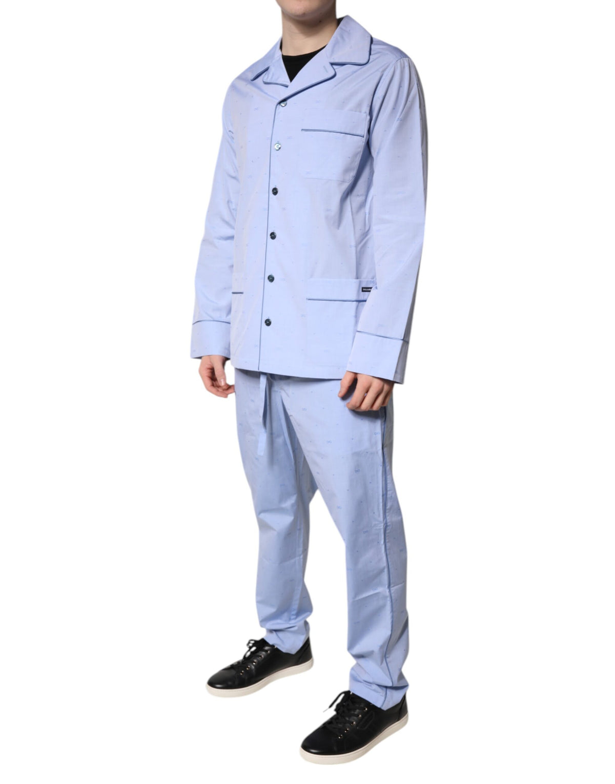 Dolce & Gabbana Men's Cotton Pajamas - Light Blue