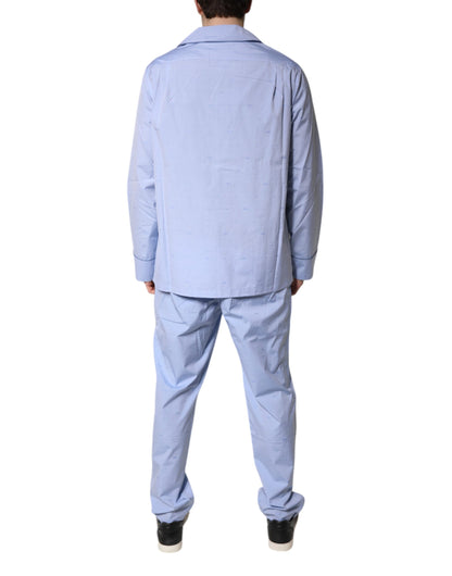 Dolce & Gabbana Men's Cotton Pajamas - Light Blue