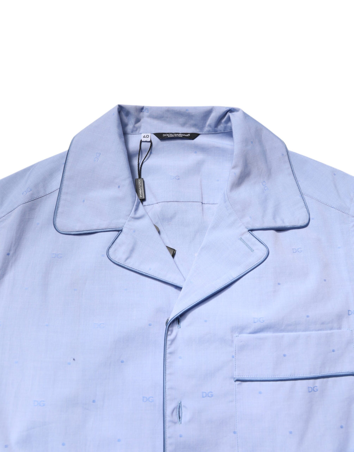Dolce & Gabbana Men's Cotton Pajamas - Light Blue