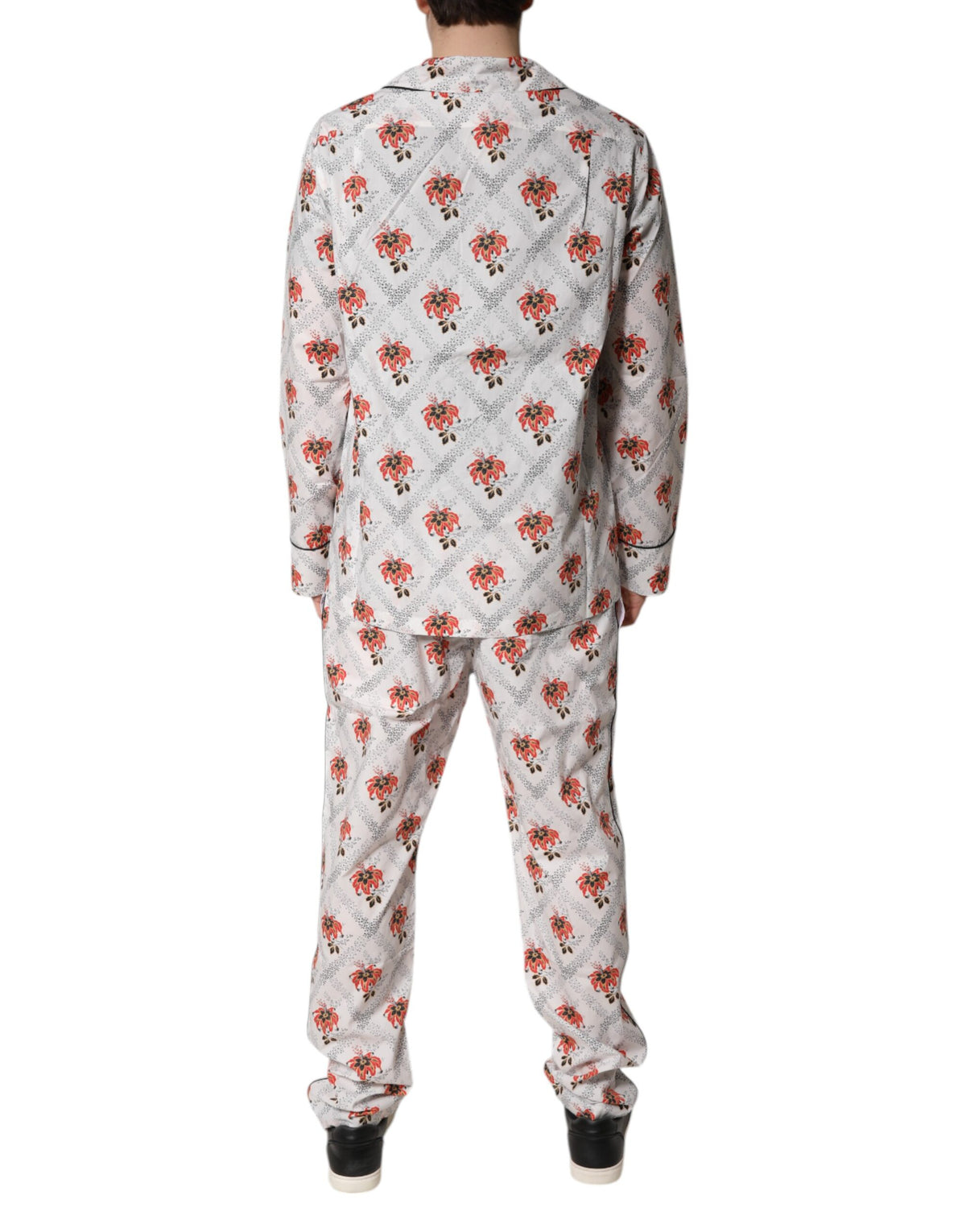 Dolce & Gabbana Men's Cotton Pajamas - Multicolor Floral Print