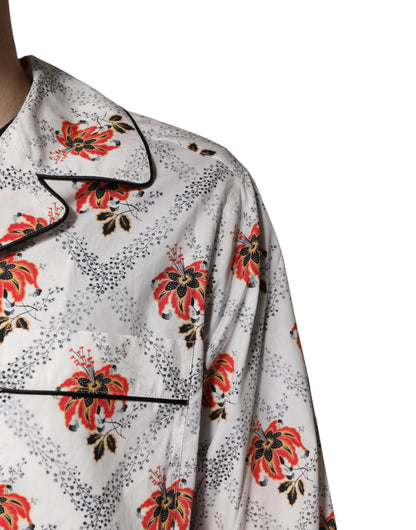 Dolce & Gabbana Men's Cotton Pajamas - Multicolor Floral Print