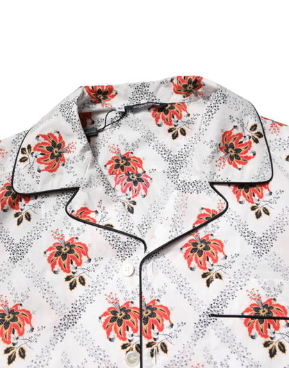 Dolce & Gabbana Men's Cotton Pajamas - Multicolor Floral Print